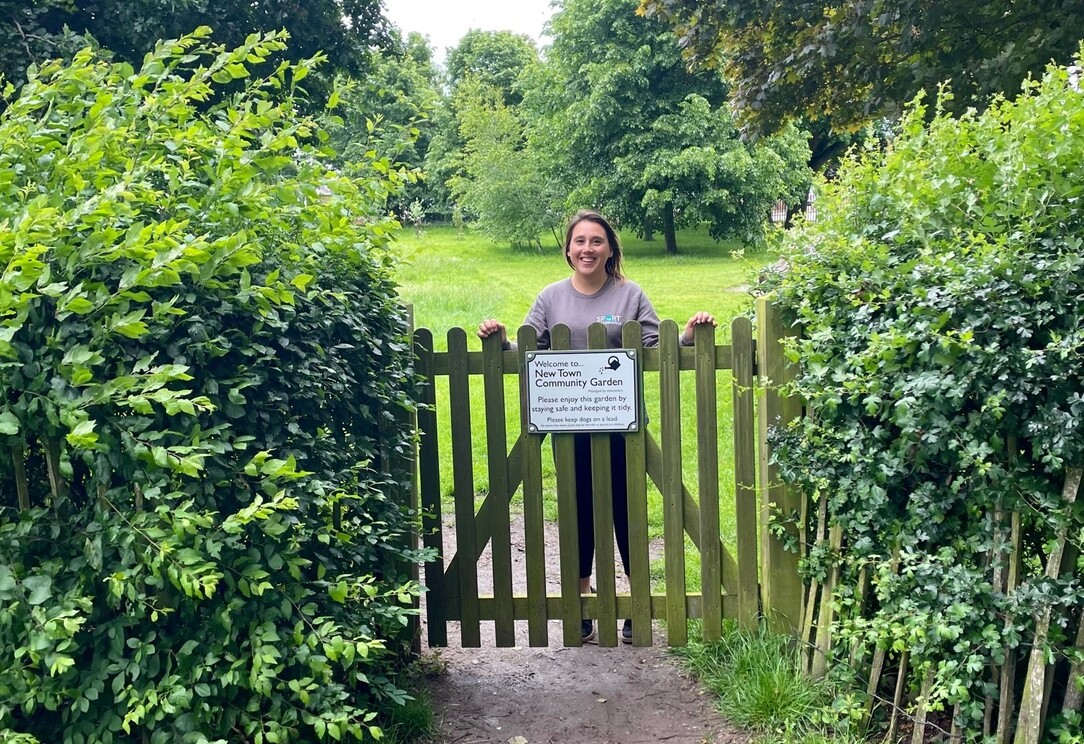 Sport for Confidence team member at New Town Community Garden