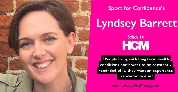 Promotional graphic featuring Lyndsey Barrett discussing inclusive experiences for people with long-term health conditions