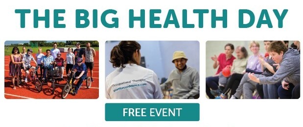 Promotional graphic for The Big Health Day free event featuring inclusive physical activity sessions